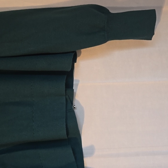 Express Dark Green Rhinestone Bow Cardigan Size Large NWT - Picture 8 of 9